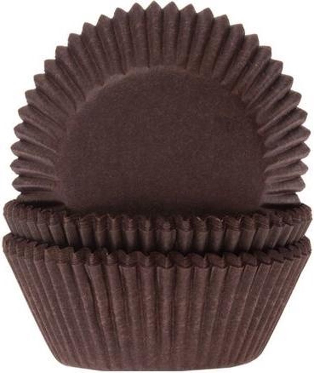 Cupcake Cups MINI Bruin 35x23mm. 60 st.
