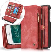 Caseme Leren Wallet iPhone 7/8 plus - Roze/Rood