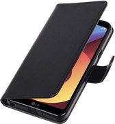 LG Q8 Portemonnee hoesje booktype wallet case Zwart