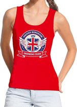 Rood United Kingdom drinking team tanktop / mouwloos shirt rood dames - Engeland kleding XL