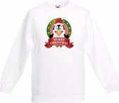 Kerst sweater voor kinderen met pinguin print - wit - jongens en meisjes sweater 14-15 jaar (170/176)