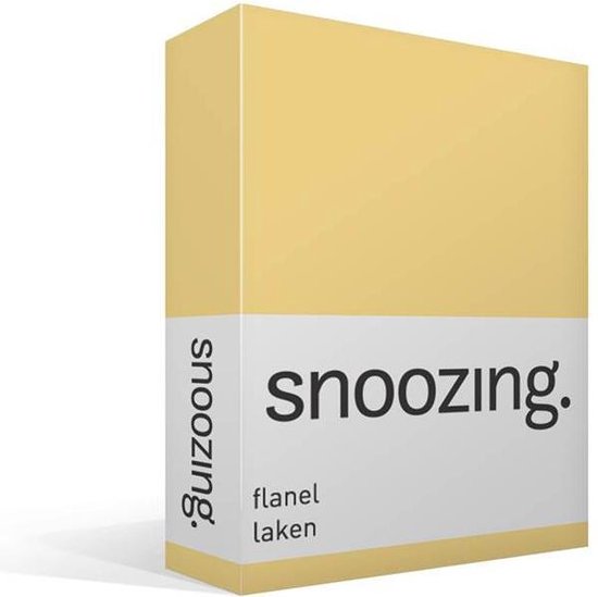 Snoozing - Flanel - Laken - Eenpersoons - 150x260 cm - Geel