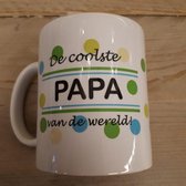 Witte mok van keramiek De coolste papa van de wereld