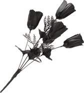 Bruidsboeket zwarte rozen - Verkleedattribuut