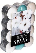 Spaas Geparfumeerde Waxinelichtjes - Cotton Blossom - 24 Stuks - Geurtheelichten - ±4,5 branduren - Decoratie - Sfeer.