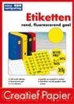 Etiketten - Rond, Fluorescerend Geel (Pakket)