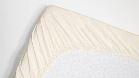 Snoozing - Hoeslaken - Lits jumeaux - 160x210 cm - Coton percale - Ivoire