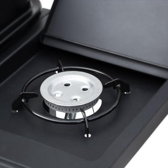 Barbecue BBQ gas grill 7 gasbranders zwart bol