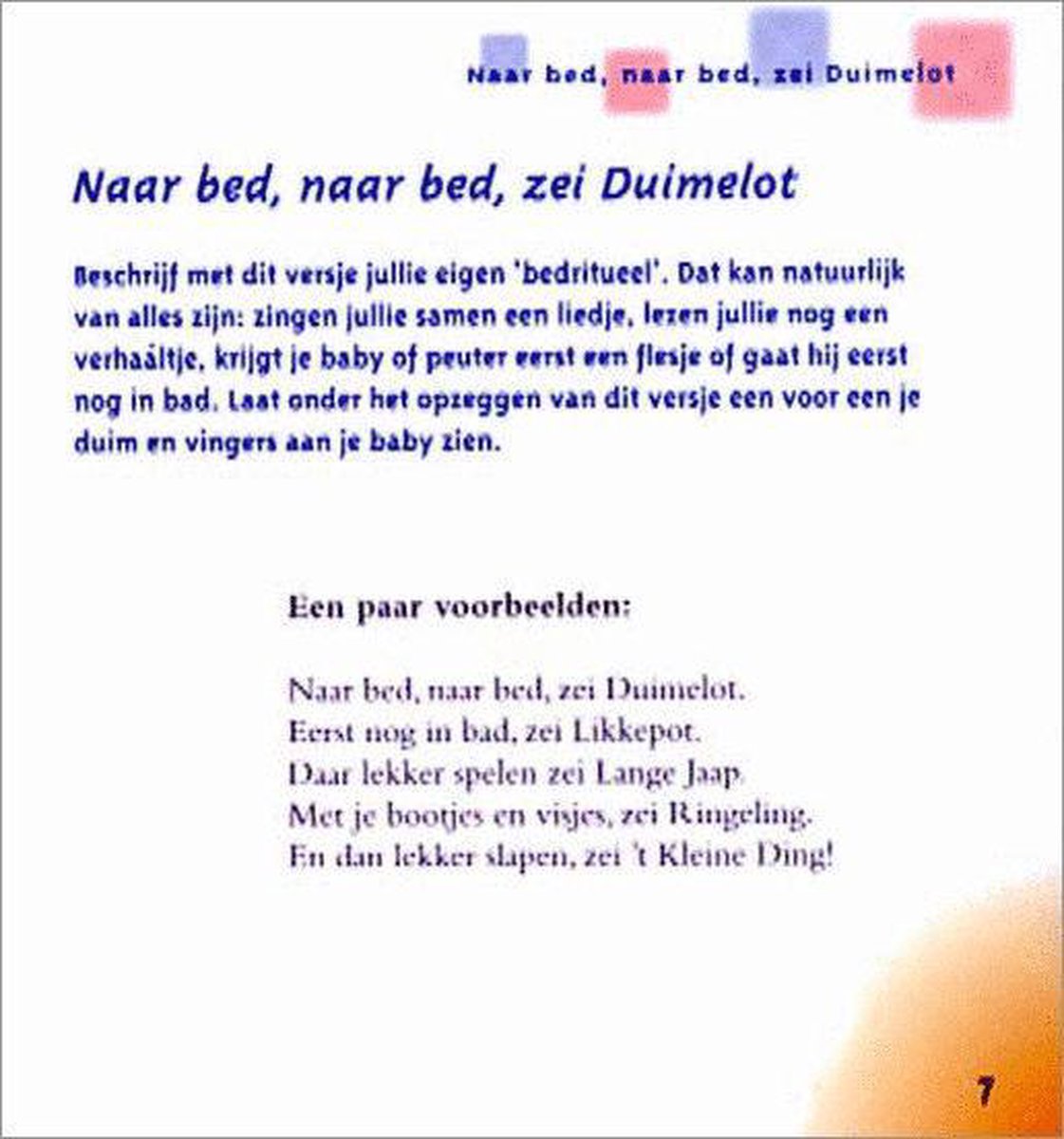 Naar bed naar bed zei duimelot, I. van Tilburg | 9789026924361 | Boeken |  bol.com