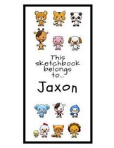 Jaxon Sketchbook: Personalized Animals Sketchbook with Name