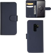 Geschikt voor Samsung Galaxy S9 Plus Hoesje Blauw met Flexibele Houder