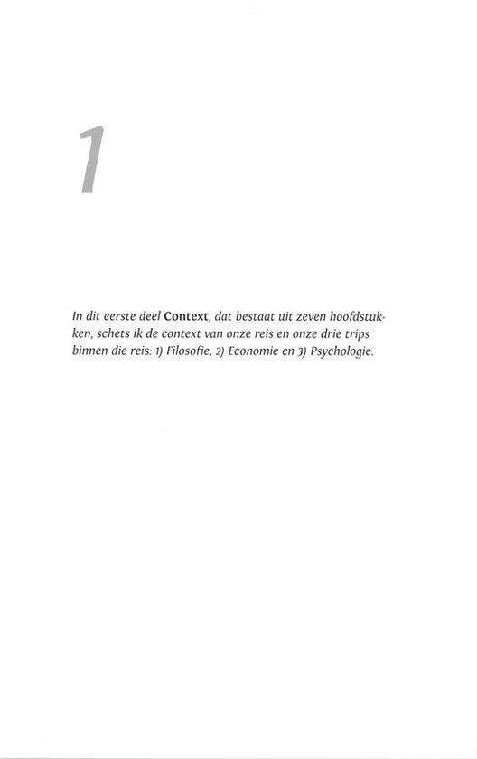 Eerste pagina van een hoofdstuk met het cijfer "1" en een korte uitleg over context en reizen.