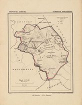 Historische kaart, plattegrond van gemeente Hoensbroek in Limburg uit 1867 door Kuyper van Kaartcadeau.com