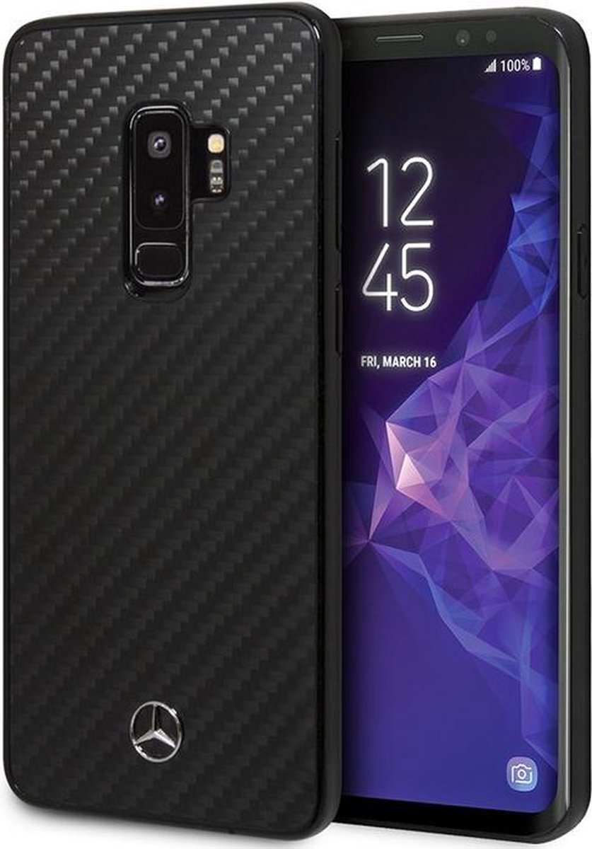 Mercedes-Benz Dynamic Carbon HardCase - Samsung Galaxy S9 Plus - Zwart