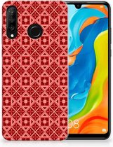 Huawei P30 Lite Uniek TPU Hoesje Batik Red