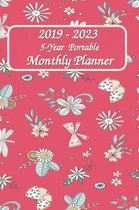 2019 - 2023 5-Year Portable Monthly Planner 6x9