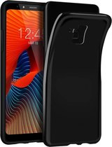 Zwart TPU Siliconen Case Hoesje Geschikt voor Samsung Galaxy A8 2018