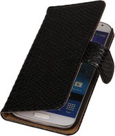 Samsung Galaxy Express 2 - Zwart Slangen hoesje - Book Case Wallet Cover