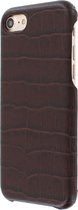 iPhone 8/7/6s/6 hoesje - Graffi - Bruin (Croco) - Leer