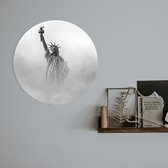 Schilderij wandcirkel  |  Vrijheidsbeeld | 50 x 50 cm | PosterGuru