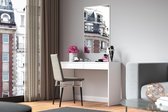 Perfecthomeshop Moderne Kaptafel Princess -Spiegel & 2 Ruime Lades - Wit - 155x78x40 cm