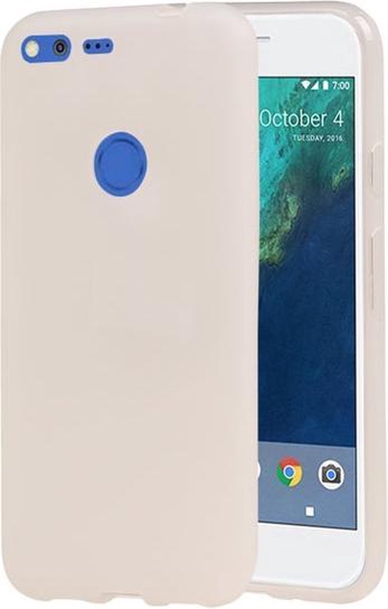 Google Pixel XL TPU back case hoesje transparant Wit