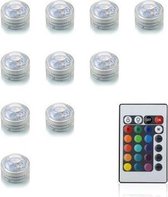 10 LED lampjes met afstandsbediening voor lampion - warm wit / helder wit / multicolor