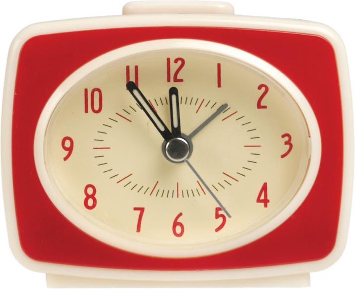 Dotcomgiftshop Rex London Rood Retro Vintage wekker TV Style Luxe Classic Alarm Clock