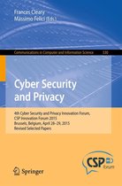 Communications in Computer and Information Science 530 - Cyber Security and Privacy