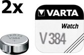 2 Stuks - Varta V384 38mAh 1.55V knoopcel batterij