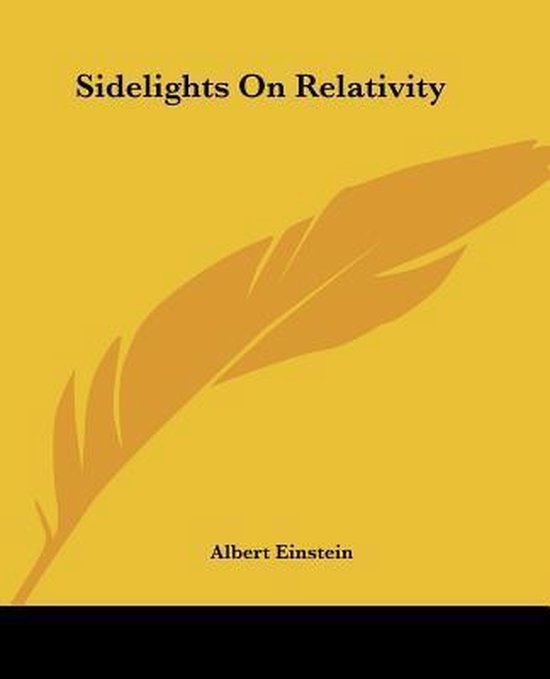 Sidelights On Relativity - cover