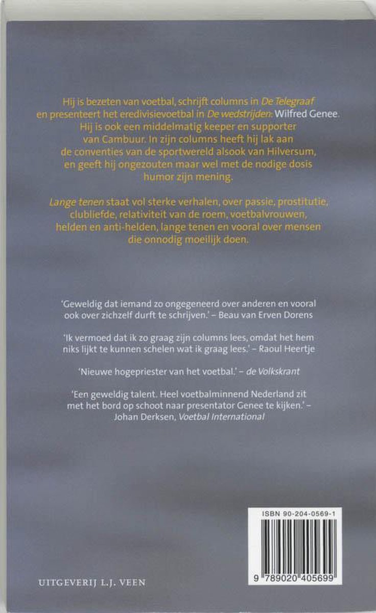 Lange Tenen - back cover