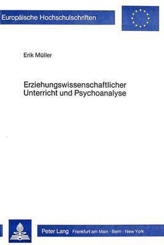 Erziehungswissenschaftlicher Unterricht Und Psychoanalyse - cover