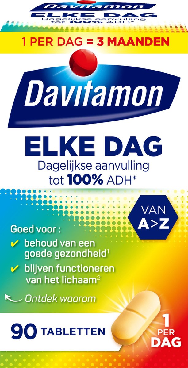 Davitamon Elke Dag - Complete multivitaminen met 22 essenti le vitamines en mineralen- 90 tabletten