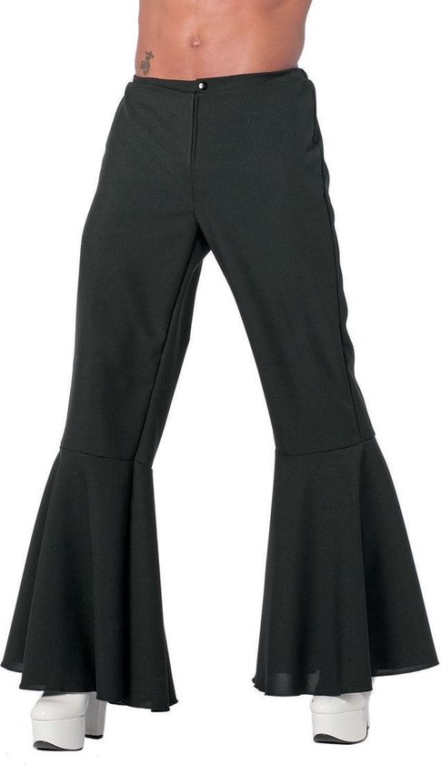 Hippie broek zwart bi-stretch man - Maatkeuze: Maat 54