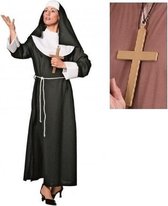 Compleet nonnen kostuum maat 44 voor dames