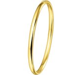 The Jewelry Collection Bangle Scharnier Half Ronde Buis 4 X 60 mm - Geelgoud