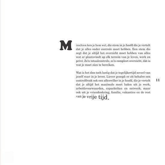 De letter 'M' gevolgd door tekst over controle. De tekst gaat over het hebben van controle over je leven.