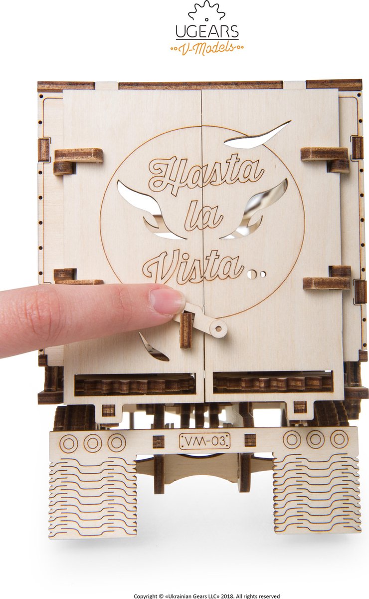 UGEARS Houten 3D Model - Aanhangwagen Voor Heavy Truck — afbeelding 20