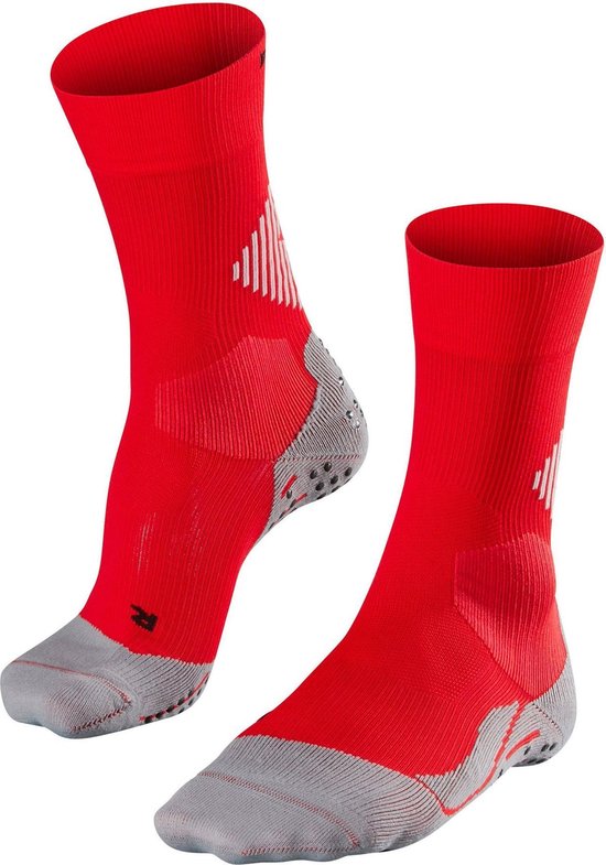 Falke 4 Grip Stabilizing  Sportsokken - Maat 37/38 - Unisex - rood/grijs/zwart