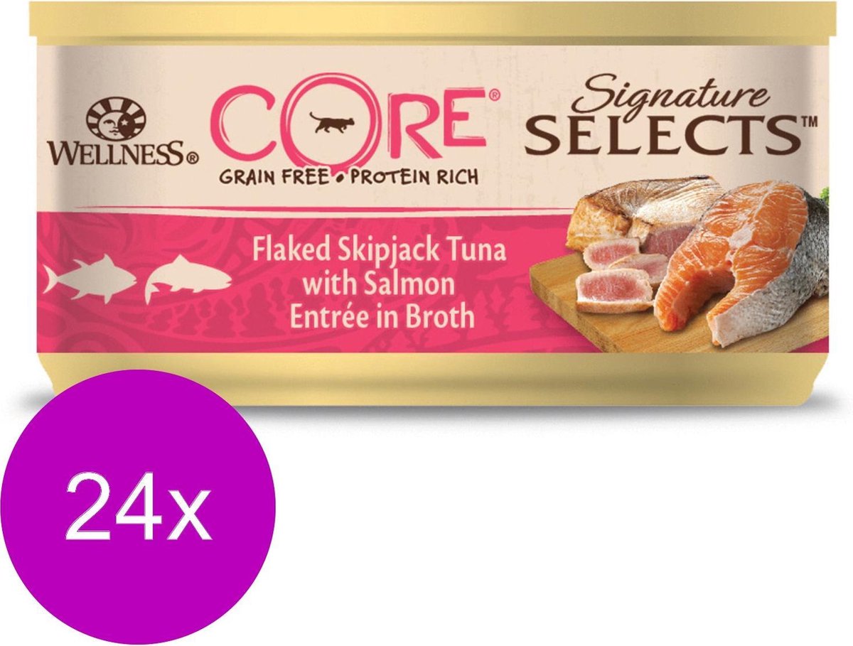 Wellness Core Wellness Core Kattenvoer Signature Selects Flaked Tonijn - Zalm 79 gr