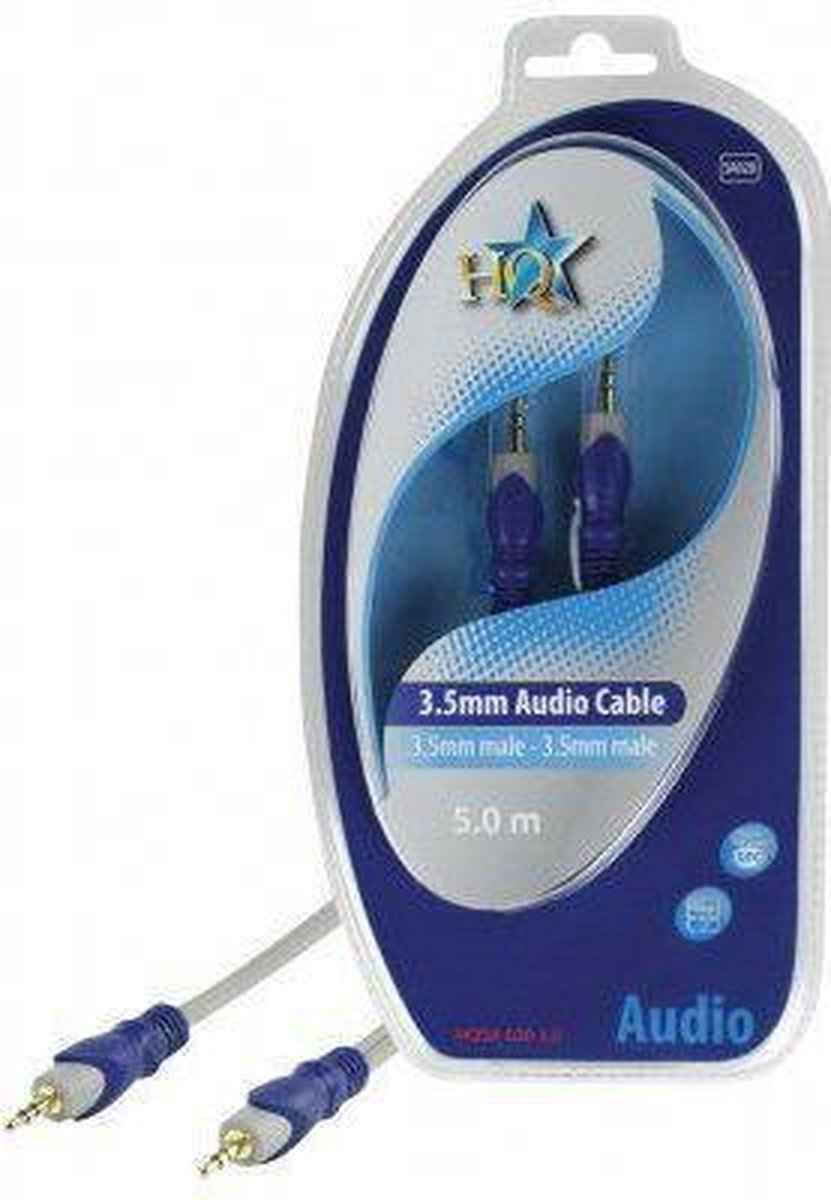 HQ Standaard 3.5mm Stereo Mannelijk - 3.5mm Stereo Mannelijk Kabel 5.00 M