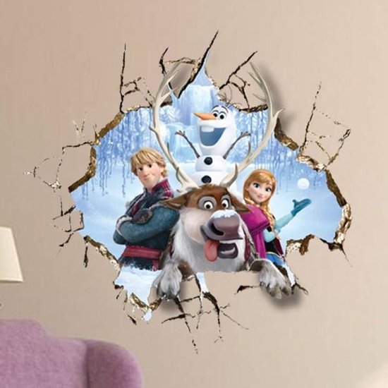achterzijde Verdraaiing infrastructuur Muursticker Frozen | kinderkamer - meisjeskamer | cartoons - Disney -  tv/film | bol.com