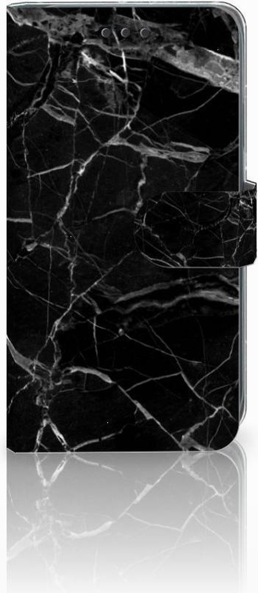 Apple iPhone Xr Bookcase Marmer Zwart - Origineel Cadeau Vader