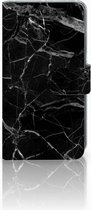 Flip Cover Geschikt voor iPhone XR Marmer Zwart
