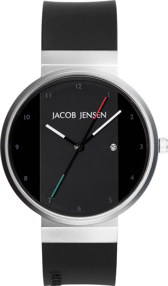 Jacob Jensen 702 horloge heren - zwart - edelstaal