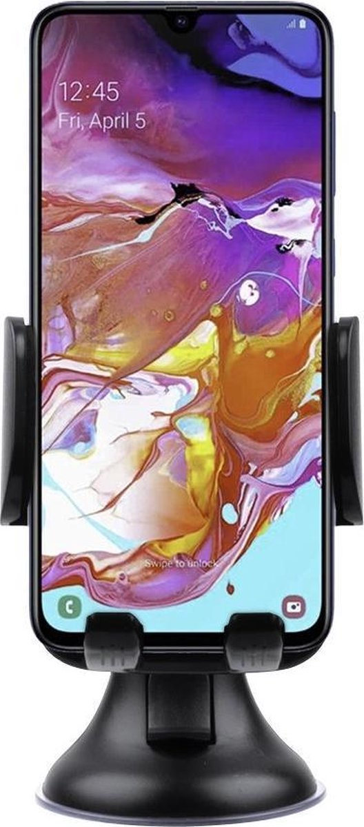 Shop4 - Samsung Galaxy A70 Autohouder Instelbare Raamhouder Zwart
