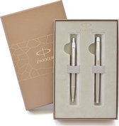 Parker giftset een set vulpen en balpen IM brushed metal