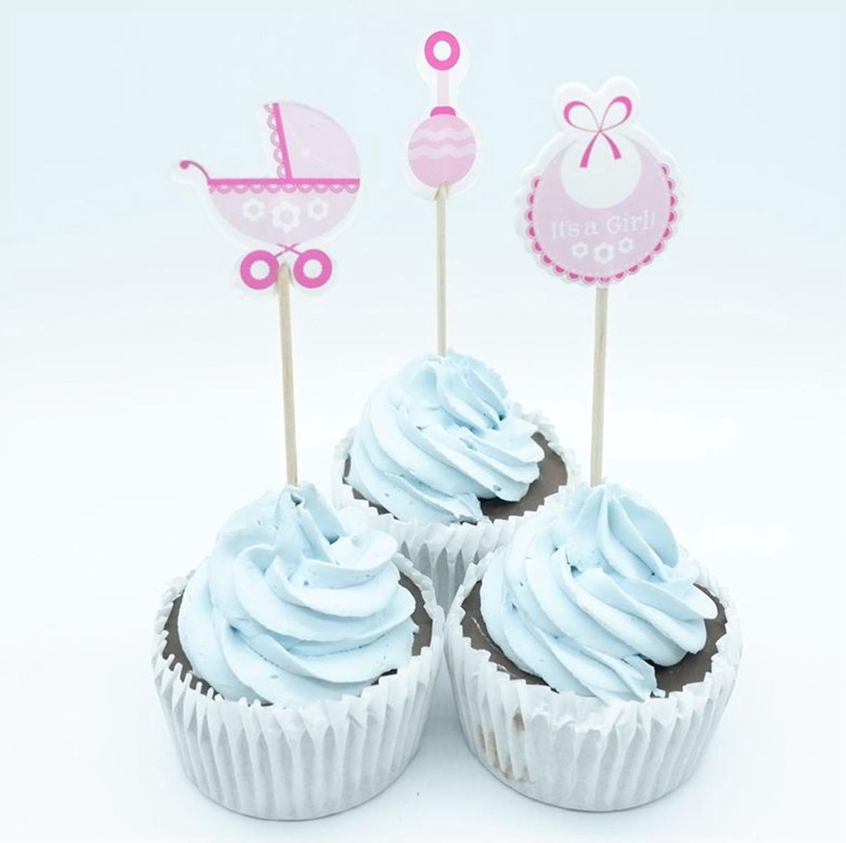 per feste di compleanno cupcake compleanni AQOTER 60 decorazioni per cupcake con lecca lecca lecca cupcake cupcake ragazze matrimoni baby shower 60 pezzi cupcake 