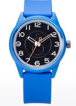 Q&Q Smile Solar 651004 horloge 50 meter 40 mm blauw/ zwart